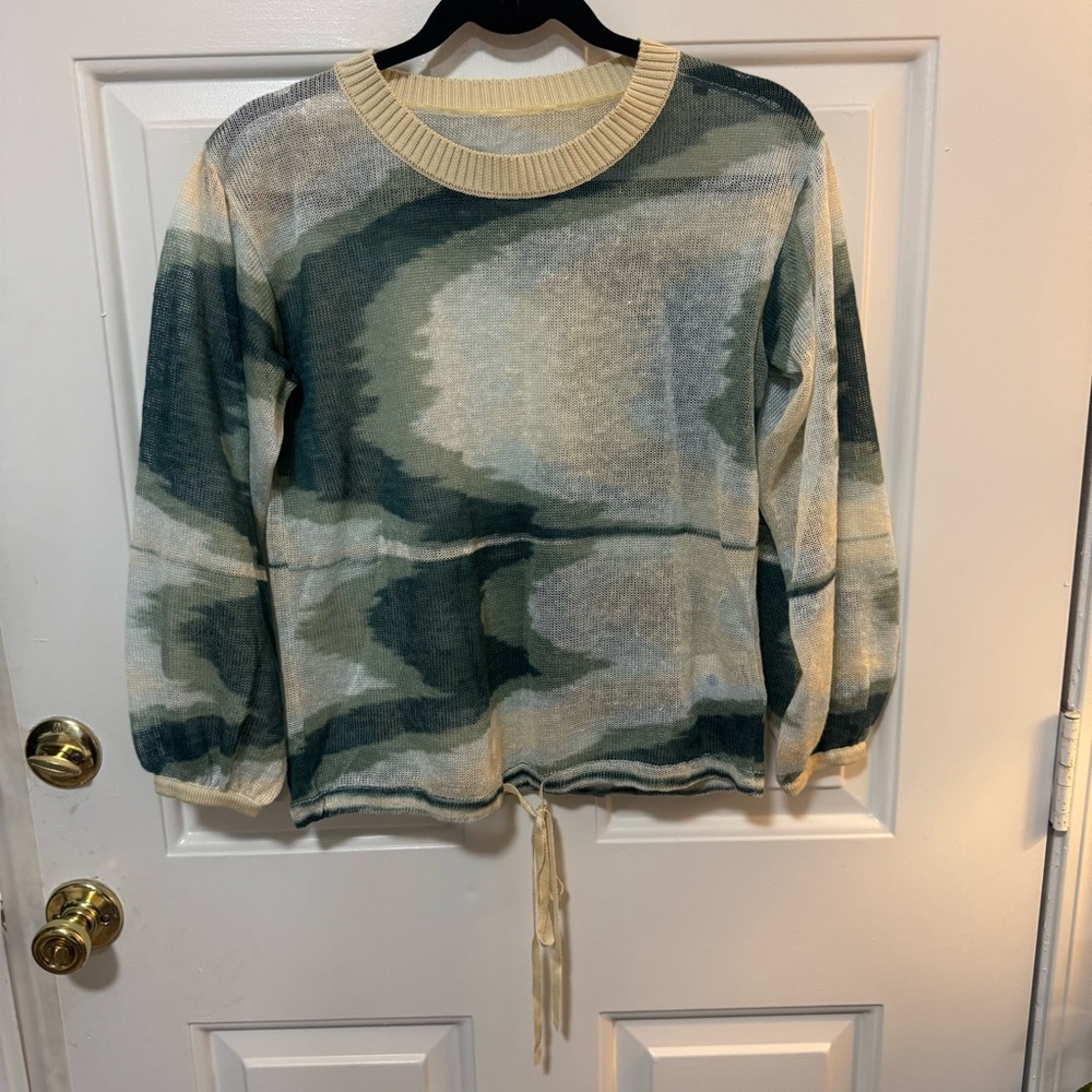 Missoni Sheer  Knit Long Sleeves Sweater Linen Cotton Size 40 or US Size 4
